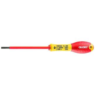 E165412 - Insulated screwdriver 1000V for slotted head screws, 4 x 100 mm