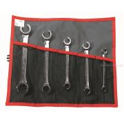 42.JE5T - Zestaw kluczy odchylonych do rur, 8x10 - 22x24 mm