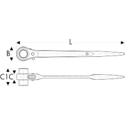 E110962 - Scaffolding wrench, 21 x 22 mm