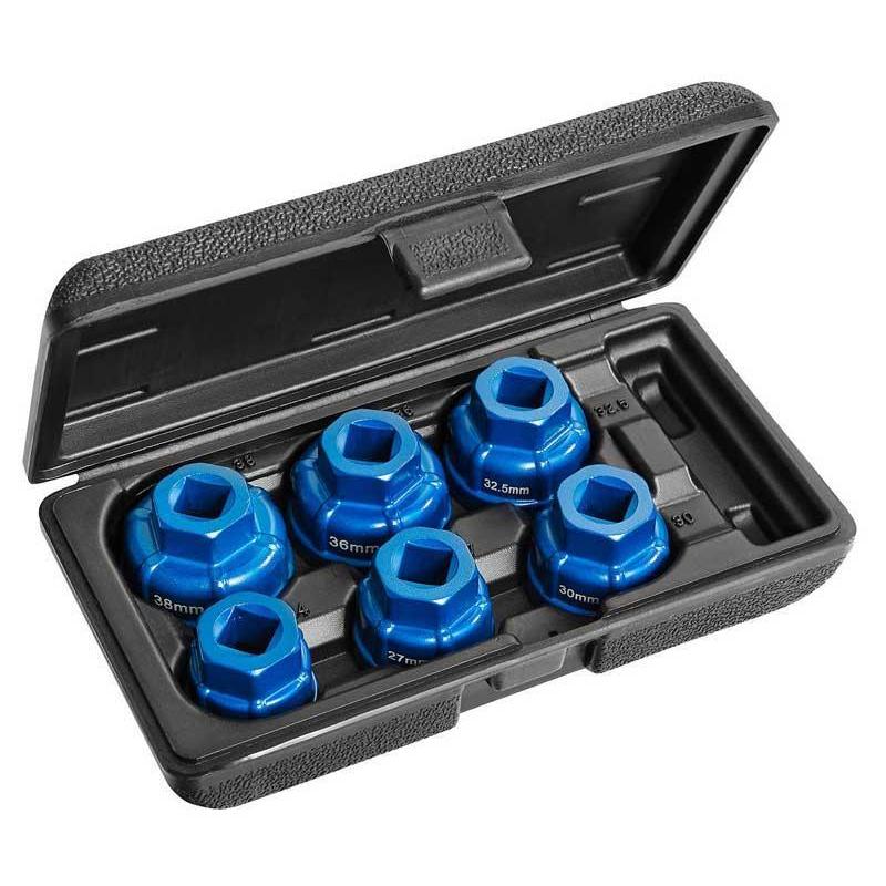 E200239 - Set of 6 aluminium cap sockets