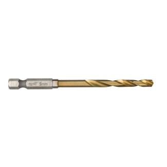 4932478180 - Wiertło do metalu Shockwave HSS-G Tin, 5,0 x 31/80 mm, uchwyt Hex (10 szt.)