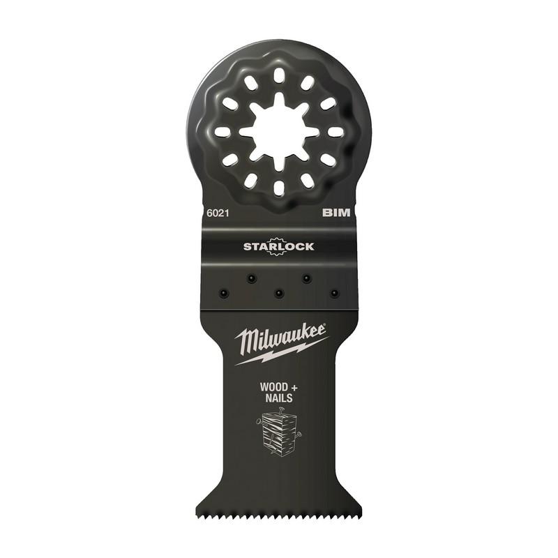 48906021 - Brzeszczot bimetalowy do Multitoola do cięcia wgłębnego drewna z gwoździami, 35 x 42 mm (1 szt.)