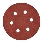 4932371596 - Papier ścierny na rzep 8 otworów do szlifierki mimośrodowej 150 mm, gr. 40 (25 szt.)