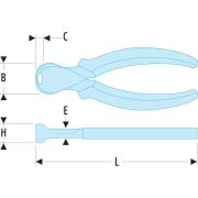 190.16CPESLS - Szczypce tnące czołowe, 160 mm SLS