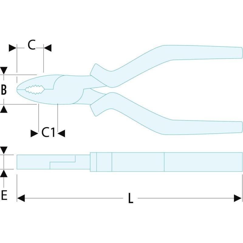 187.16CPESLS - Szczypce uniwersalne, 165 mm SLS