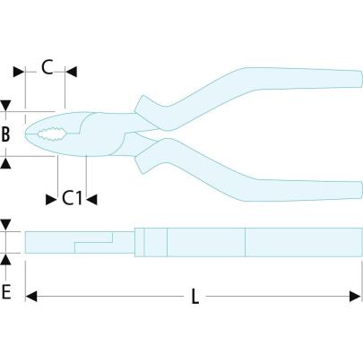 187.16CPESLS - Szczypce uniwersalne, 165 mm SLS