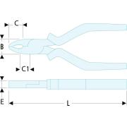 187.18CPESLS - Szczypce uniwersalne, 185 mm SLS