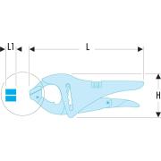 500ASLS - Szczypce zaciskowe, szczęki krótkie, 230 mm SLS