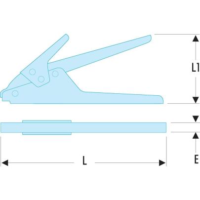 455BSLS - Szczypce do opasek plastikowych o szerokości 2,4 - 9 mm SLS