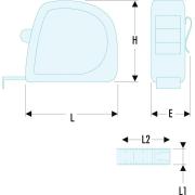 893.519SLS - Miara zwijana w obudowie z ABS 5m SLS