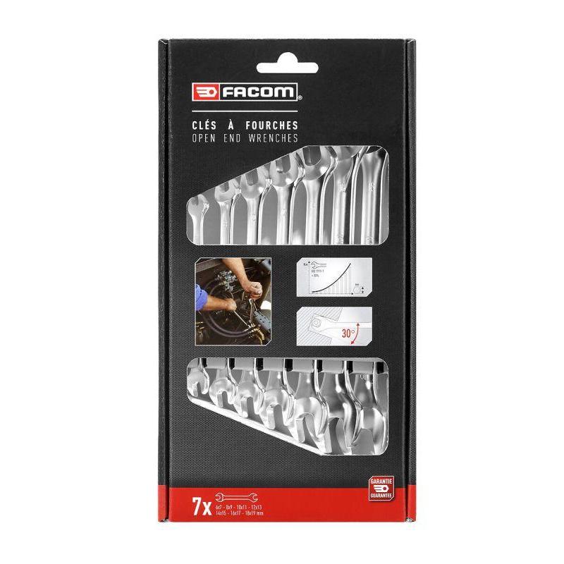 44.J7PB - Zestaw 7 kluczy płaskich, 6x7 - 18x19 mm