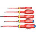 AT5VE.PB - Set of Protwist® 1000V insulated screwdrivers for slotted head screws, Pozidriv®, 2.5 - 5.5 mm, PZ1 - PZ2