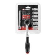 J.360PACKPB - Zestaw narzędziowy 3/8" z grzechotką, przedłużką i nasadkami 8 - 17 mm