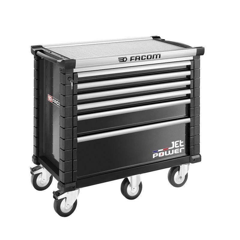 JET.6NM5APOWER - Wózek JET POWER, 6 szuflad, 5 modułów na szufladę, czarny