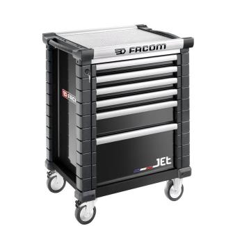 JET.6NM3A - Wózek JET, 6 szuflad, 3 moduły na szufladę, czarny