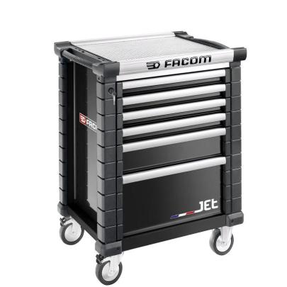 JET.6NM3A - Wózek JET, 6 szuflad, 3 moduły na szufladę, czarny