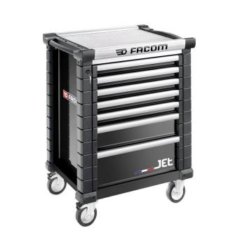 JET.7NM3A - Wózek JET, 7 szuflad, 3 moduły na szufladę, czarny
