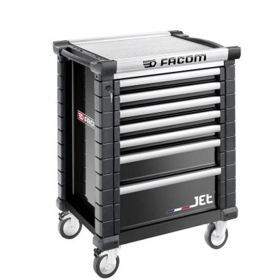 JET.7NM3A - Wózek JET, 7 szuflad, 3 moduły na szufladę, czarny