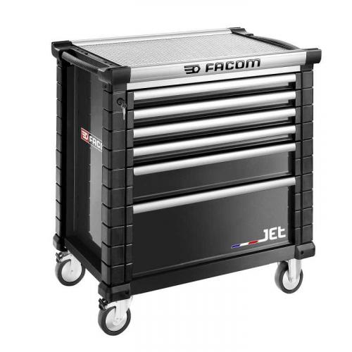 JET.6NM4A - 6 drawer roller cabinets - 4 modules per drawer, black