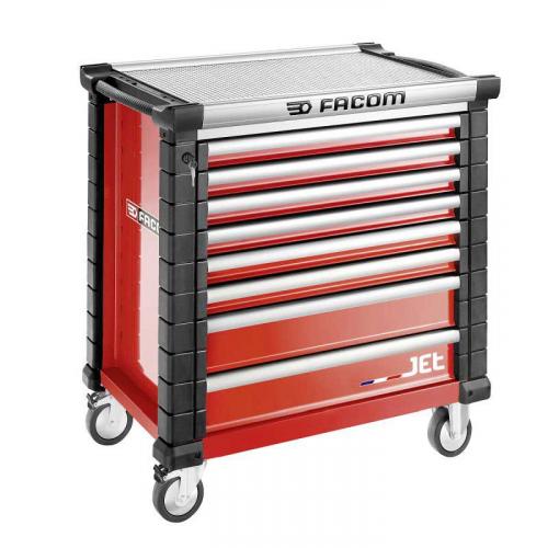 JET.8M4A - 8 drawer roller cabinets - 4 modules per drawer, red