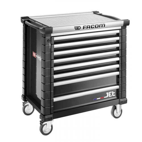 JET.8NM4A - 8 drawer roller cabinets - 4 modules per drawer, black