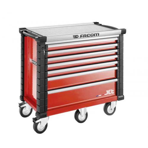 JET.7M5A - 7 drawer roller cabinets - 5 modules per drawer, red