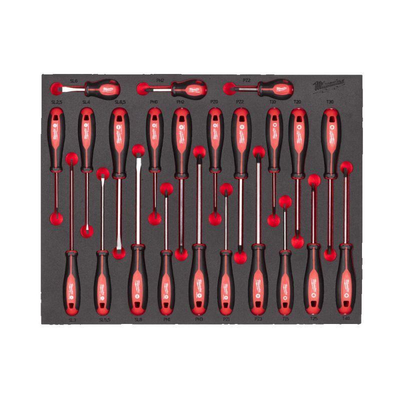 4932479830 - Moduł wkrętaków do śrub z rowkiem, Phillips, Pozidriv i Torx, 2,5 - 8 mm, PH0 - PH3, PZ0 - PZ3, T10 - T40 (23 szt.)