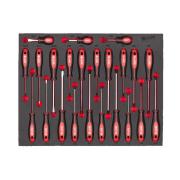 4932479830 - Moduł wkrętaków do śrub z rowkiem, Phillips, Pozidriv i Torx, 2,5 - 8 mm, PH0 - PH3, PZ0 - PZ3, T10 - T40 (23 szt.)