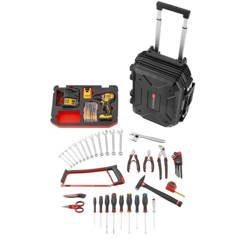 BV.R30CMD1PB - Zestaw 68 narzędzi z wkrętarką do utrzymania ruchu w przemyśle, w walizce na kółkach BV.R30PB