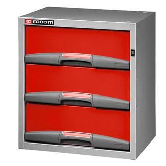 F50000062 - Szafka wysoka MATRIX, 3 szuflady zamontowane na stałe, mała