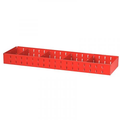 F50030026 - Medium shelf with 4 removable dividers, 930 x 275 x 90 mm