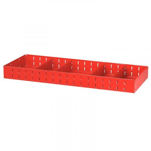 F50030031 - Medium wide shelf with 4 removable dividers, 930 x 375 x 90 mm