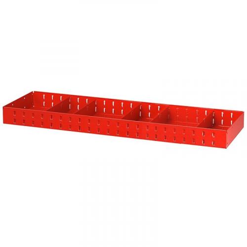 F50030033 - Large wide shelf with 5 removable dividers, 1177.5 x 375 x 90 mm