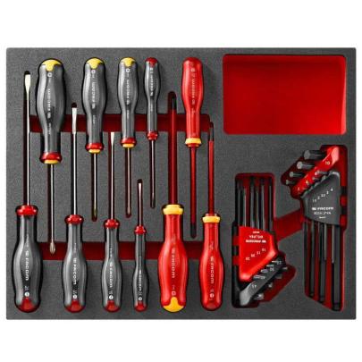 F50031049 - Moduł wkrętaków i kluczy trzpieniowych (28 szt.), wkładka piankowa, do szuflad MATRIX