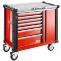 JET.T7M3A - Mobile bench JET, 7 drawers, 3 modules per drawer, red