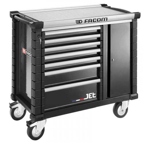 JET.T7NM3A - Mobile bench JET, 7 drawers, 3 modules per drawer, black