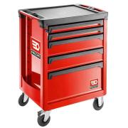 ROLL.5M3APB - Wózek ROLL, 5 szuflad, 3 moduły na szufladę, czerwony