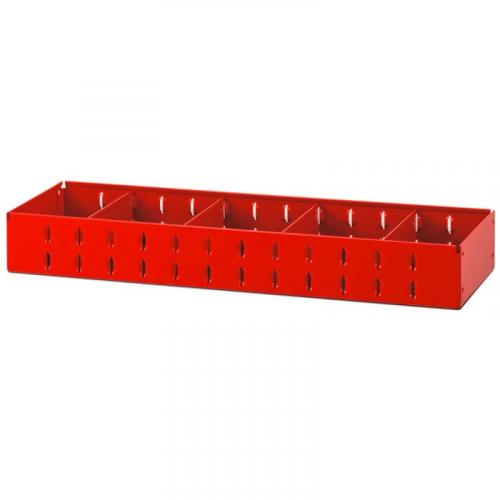 U50030028 - Small shelf with 4 removable dividers, 682.5 x 200 x 90 mm
