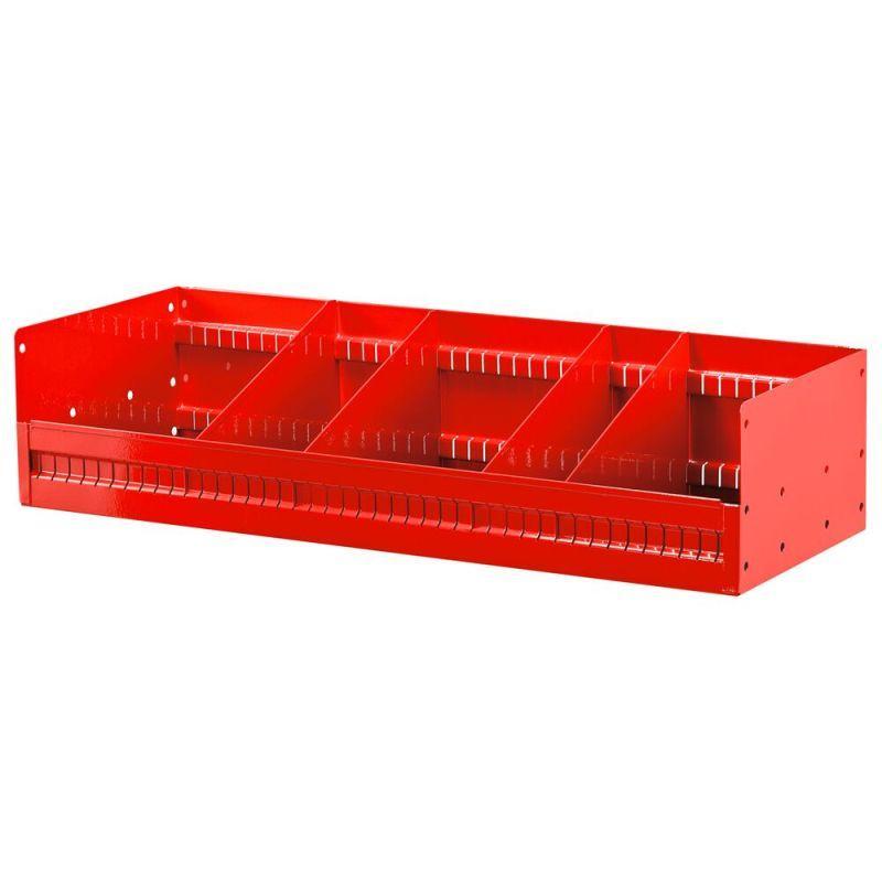 U50030039 - Półka skośna MATRIX, 4 przegrody, średnia, 435 x 275 x 185 mm