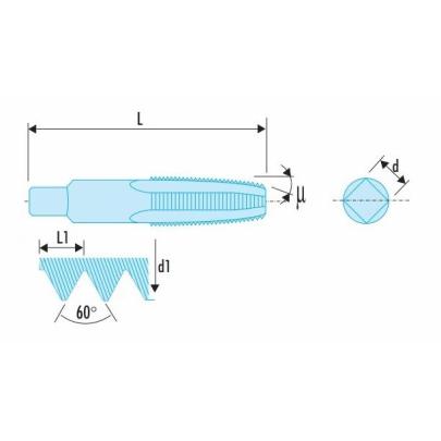 227.S8X125T3 - Gwintownik kobaltowy, 8x125
