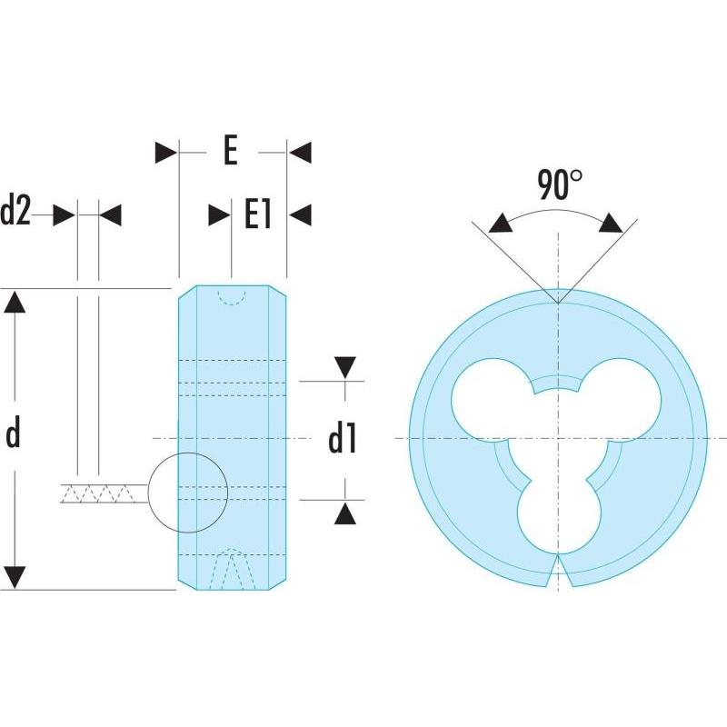 221.9X125 - Narzynka przecięta, 9x125