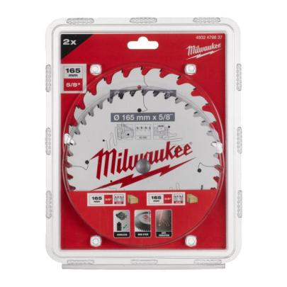 4932479837 - Zestaw tarcz pilarskich do drewna 165 x 15,87 mm, 24 i 40 zębów (2 szt.)