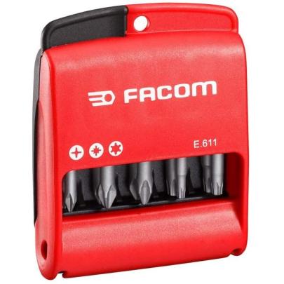 E.611 - zestaw mieszany końcówek o długości 50 mm do śrub Phillips, Pozidriv i 6-kątnych, PH1 - PH2, PD1 - PD2, 3 - 6 mm