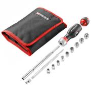 ATCL.3.12PB - Rękojeść z podwójną grzechotką 3 w 1 Protwist® z dwoma uchwytami, 10 nasadek