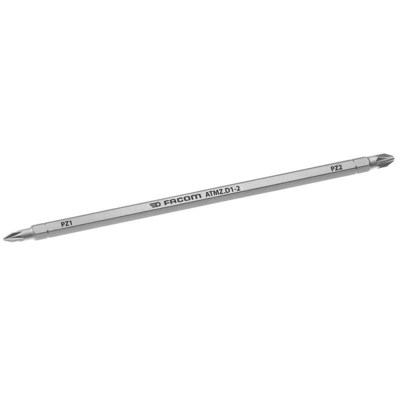 ATMZ.D1-2 - Grot dwustronny 1/4" do śrub Pozidriv®, PZ1 - PZ2, 175 mm