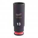 4932480262 - 1/4" SHOCKWAVE™ hex impact socket, long, metric, 13 mm