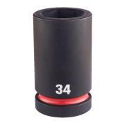 4932480428 - Nasadka udarowa Shockwave 1" 6-kątna, długa, metryczna, 34 mm