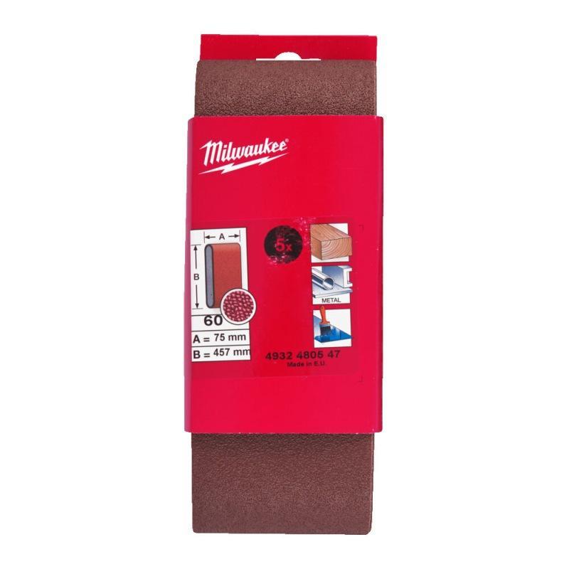 4932480547 - Taśma ścierna do M18 FBTS75, 75 x 457 mm, gr. 60 (5 szt.)