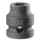NSS.12A - 1/2" 6-point impact sockets, short, metric, 12 mm