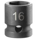 NSS.16A - 1/2" 6-point impact sockets, short, metric, 16 mm